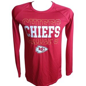 Small Kansas City Chiefs T-shirt Red Long Sleeve Shirt Mens Lightweight Athletic
